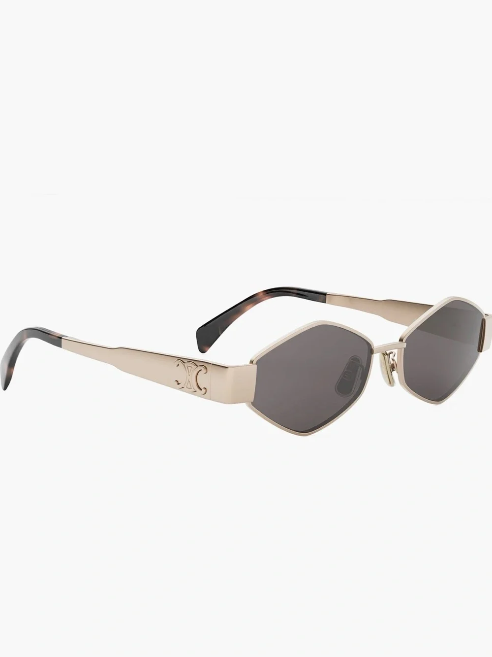 Celine Rose Gold/ Smoke Geometric Sunglasses